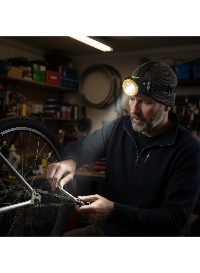 زيروسبيس مصباح رأس LED قابل لإعادة الشحن من زيروسبيس ZJ2022، مزود بشعاع ضوئي مركز ساطع، وهيكل من سبائك الألومنيوم، وحزام رأس قابل للتعديل، وشحن USB، وبطارية ليثيوم، مصباح يدوي يُثبت على الرأس للاستخدام في الزراعة والمشي والتخييم وصيد الأسماك والأنشطة الخارجية. - Image 3